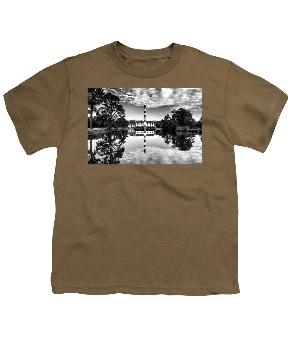 Lake Mattamuskeet Pump Station Youth T-Shirt featuring the photograph Reflection in Time by C Renee Martin
