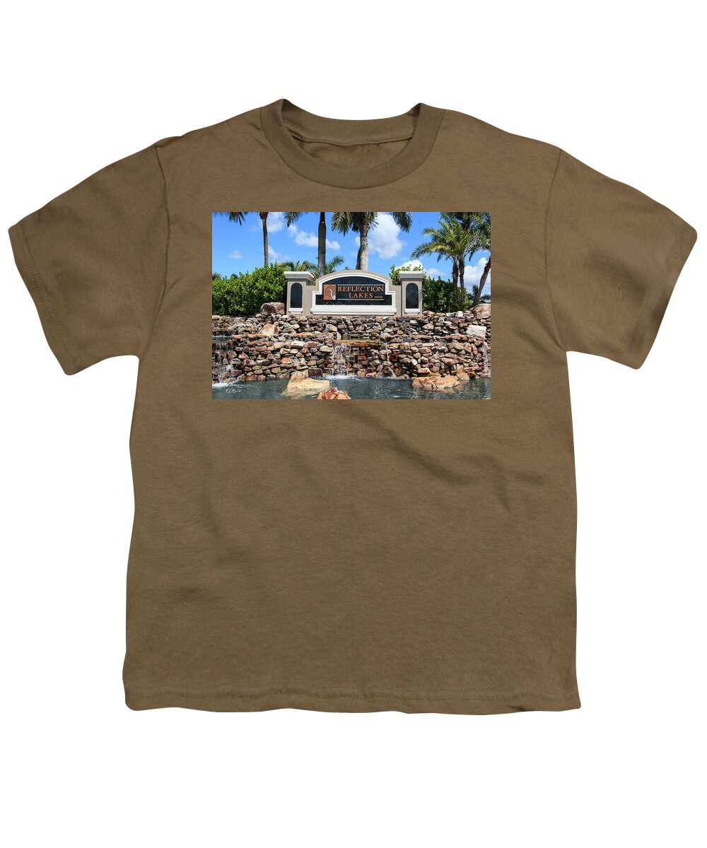 Office Youth T-Shirt featuring the photograph Reflection Lakes - Waterfall Entrance Way 01 by Ronald Reid