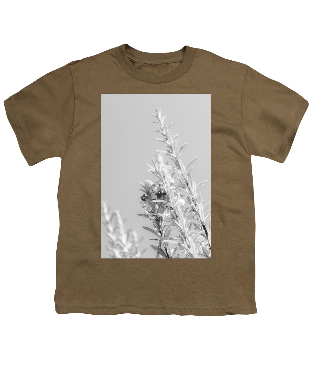 Rosemary Youth T-Shirt featuring the photograph Rosemary with a Hiding Zinnia by W Craig Photography