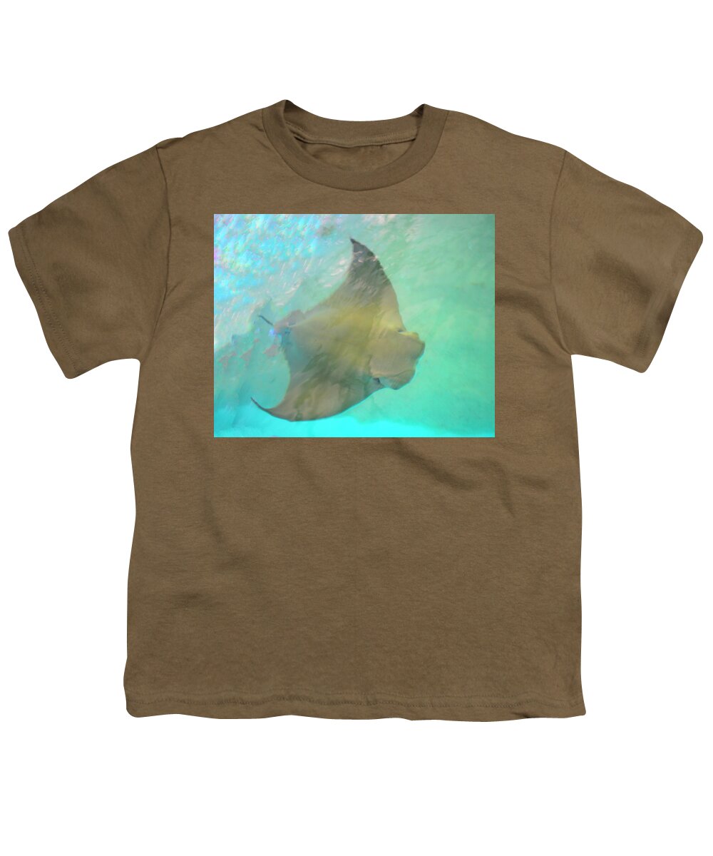 Stingray Youth T-Shirt featuring the photograph Salty Sting by Alison Belsan Horton