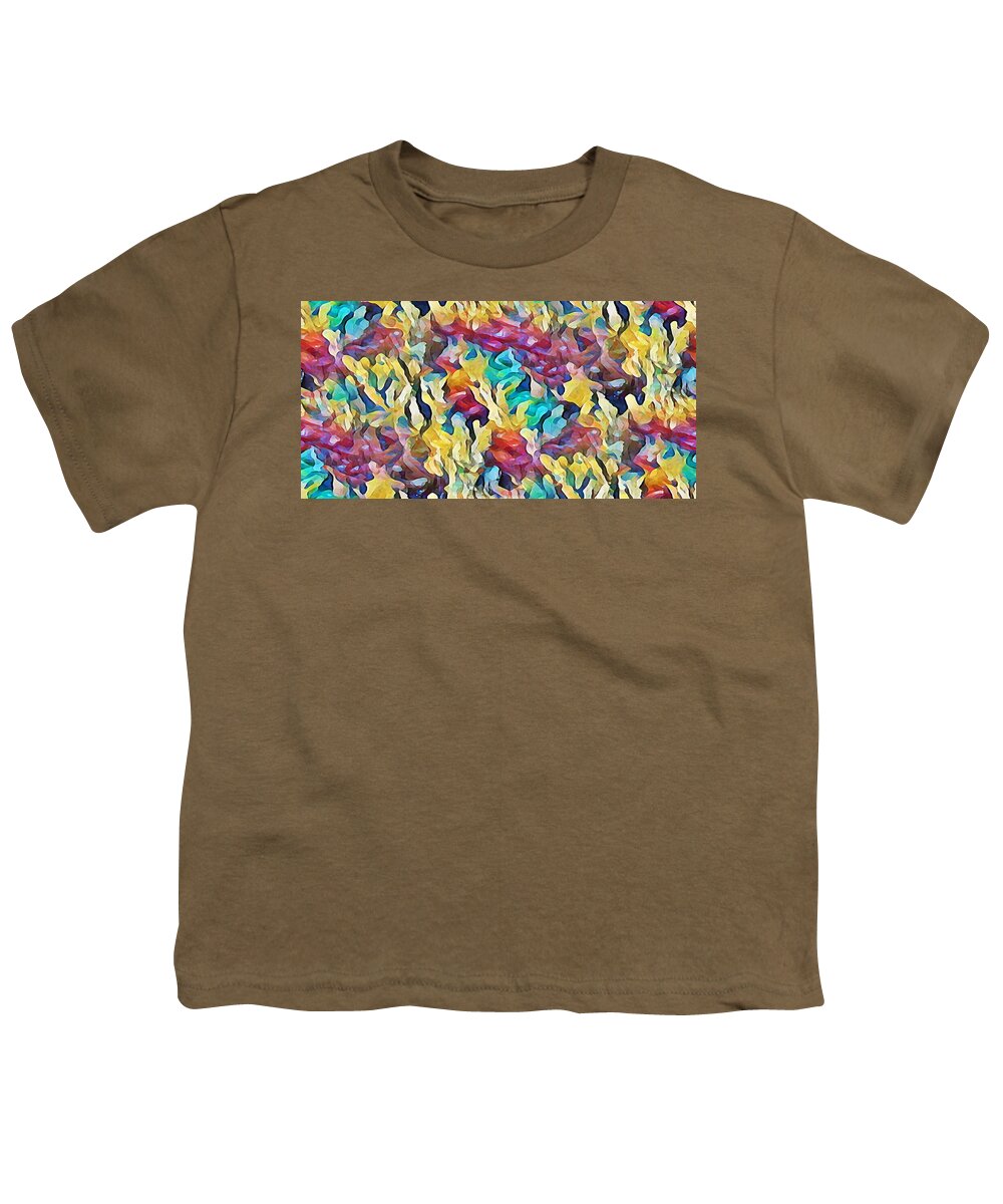 Abstract Youth T-Shirt featuring the digital art Sea Salad by David Manlove