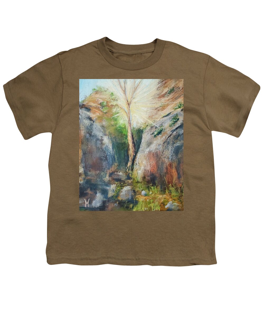  Youth T-Shirt featuring the painting Sedona Hike by Maria Langgle