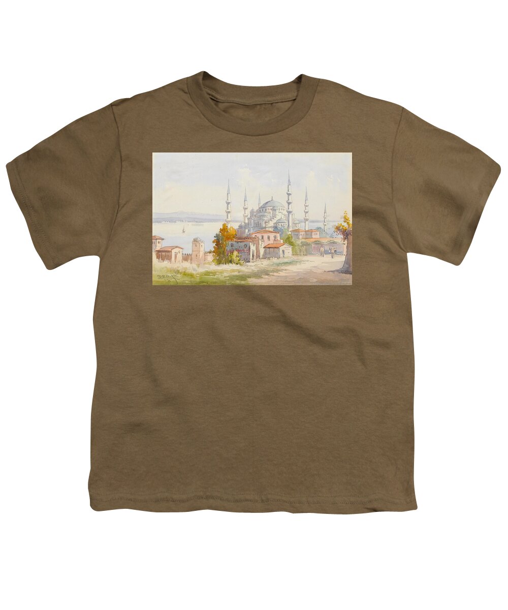 Serif (turkish Youth T-Shirt featuring the painting Serif by Artistic Rifki