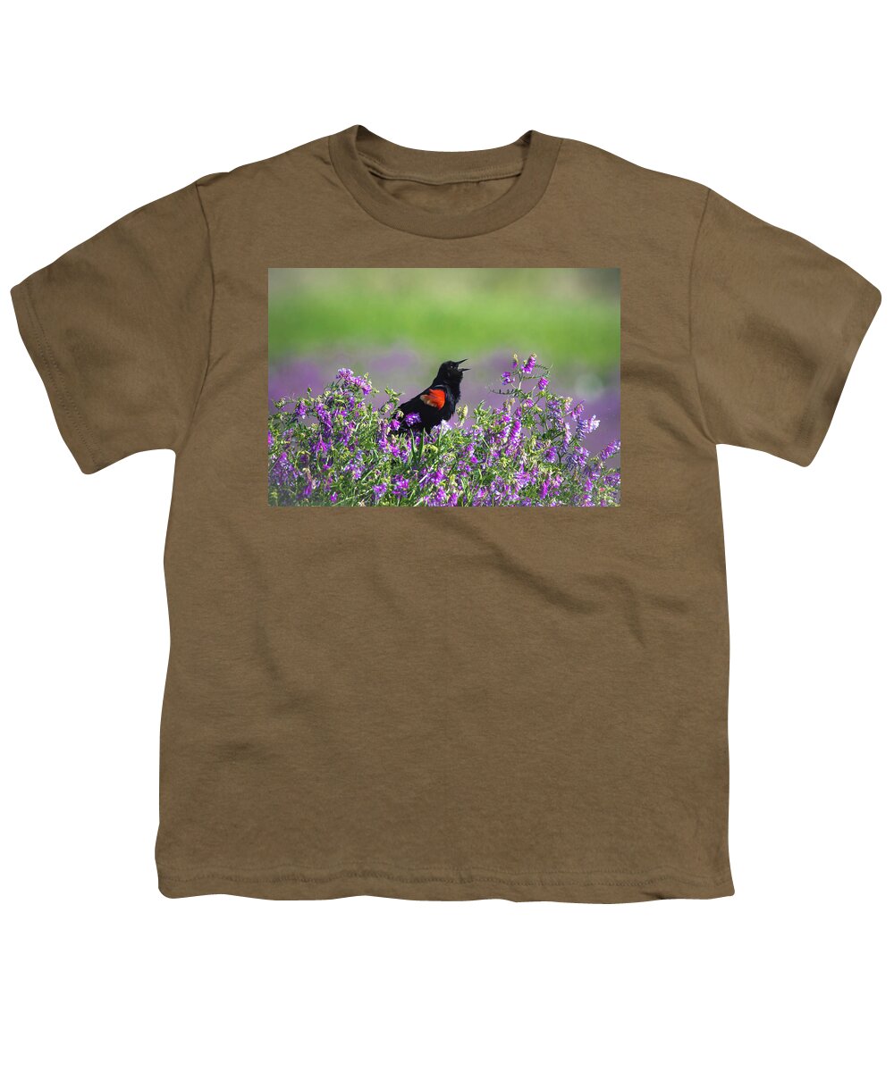 Purple Youth T-Shirt featuring the photograph Singing in Purple by Pam Rendall