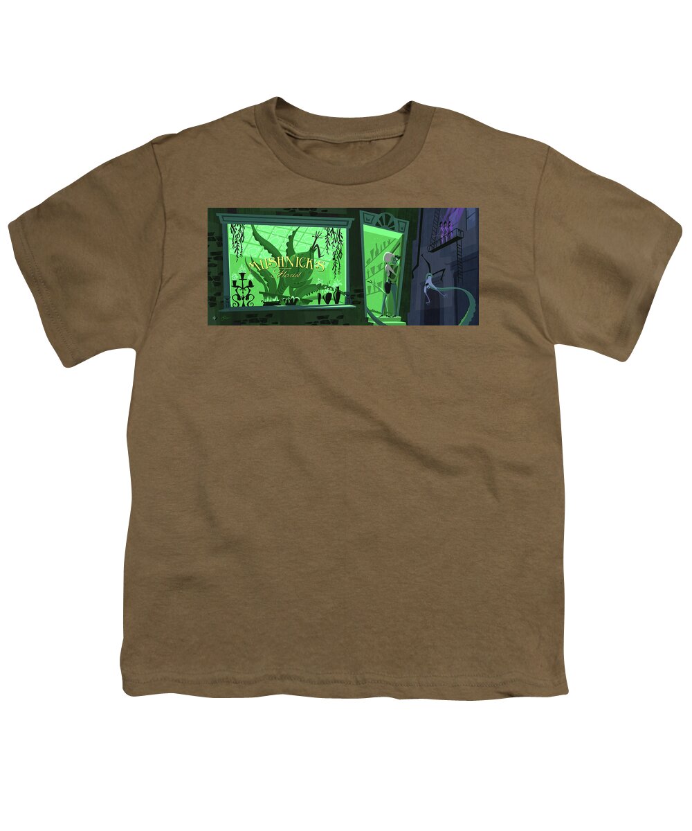 Broadway Youth T-Shirt featuring the digital art Somewhere That's Green by Alan Bodner