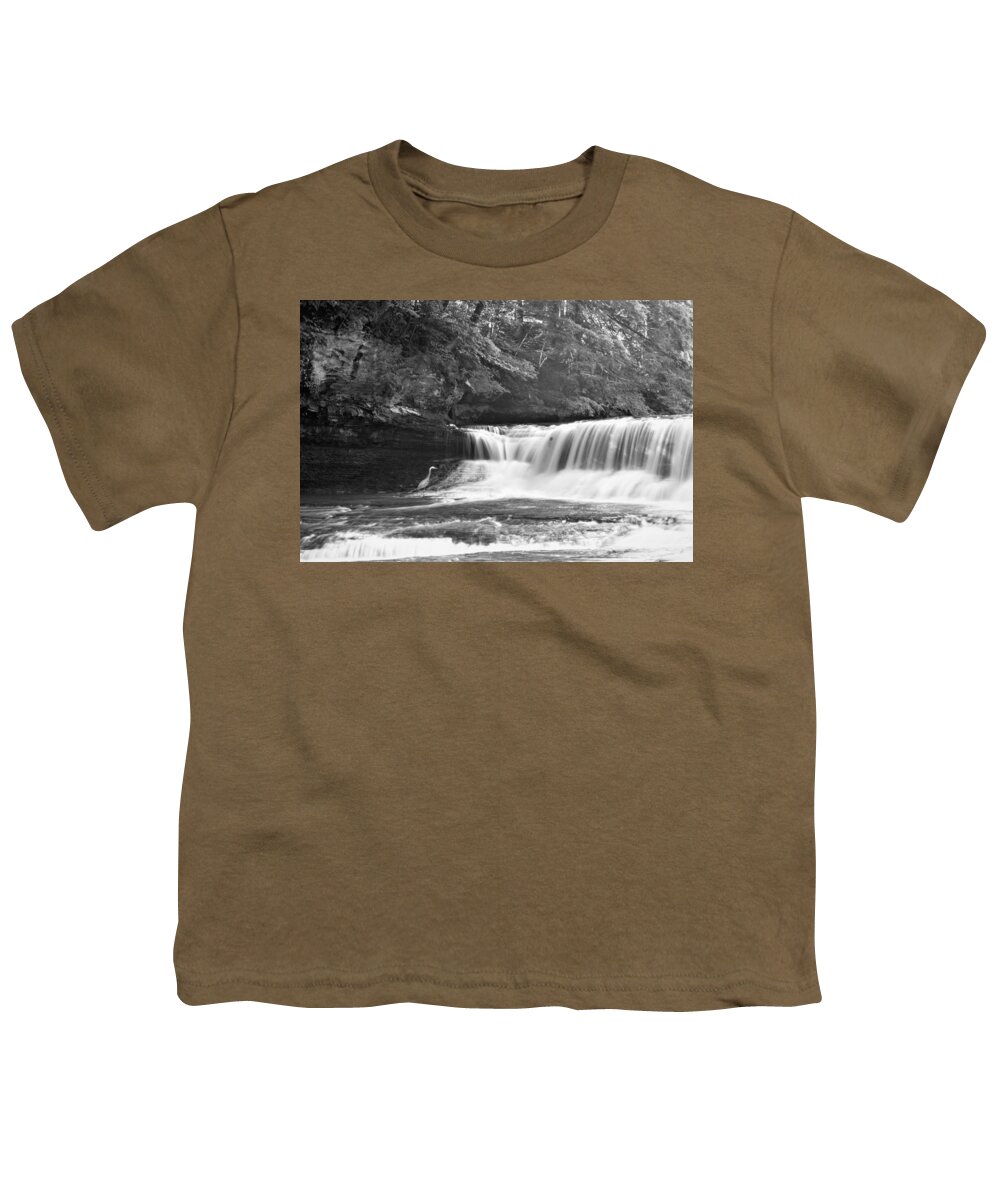  Youth T-Shirt featuring the photograph South Chagrin w Crane by Brad Nellis