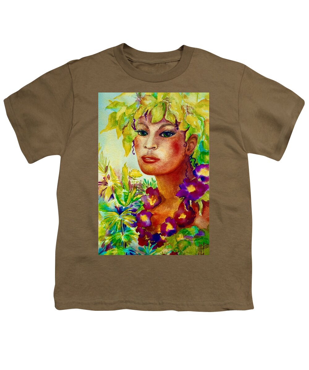 Goddess Series Youth T-Shirt featuring the painting Spring Goddess by Caroline Patrick