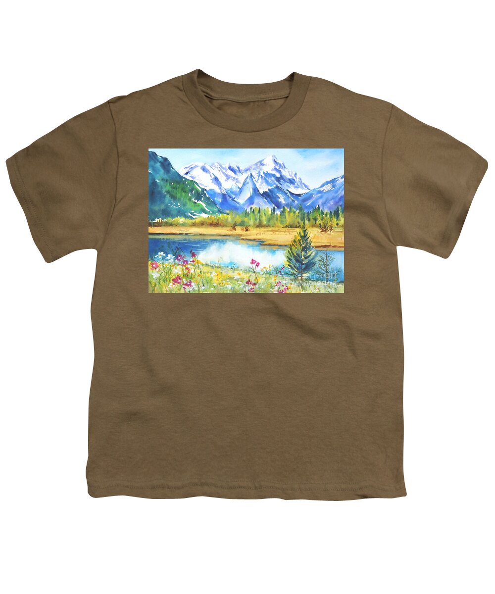 Spring Youth T-Shirt featuring the painting Spring is here by Betty M M Wong