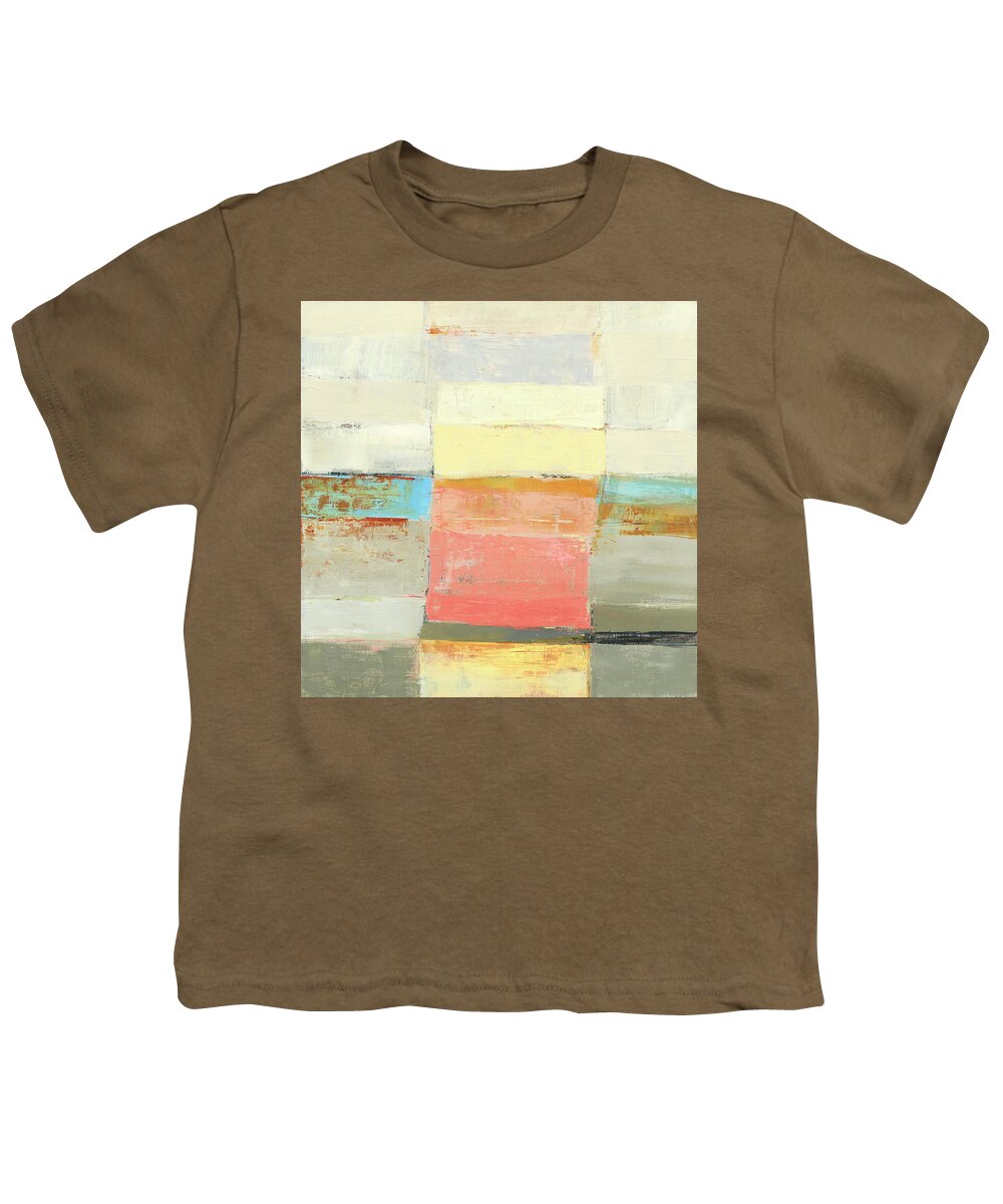 Abstract Art Youth T-Shirt featuring the painting Stacked Stripes #13 by Jane Davies