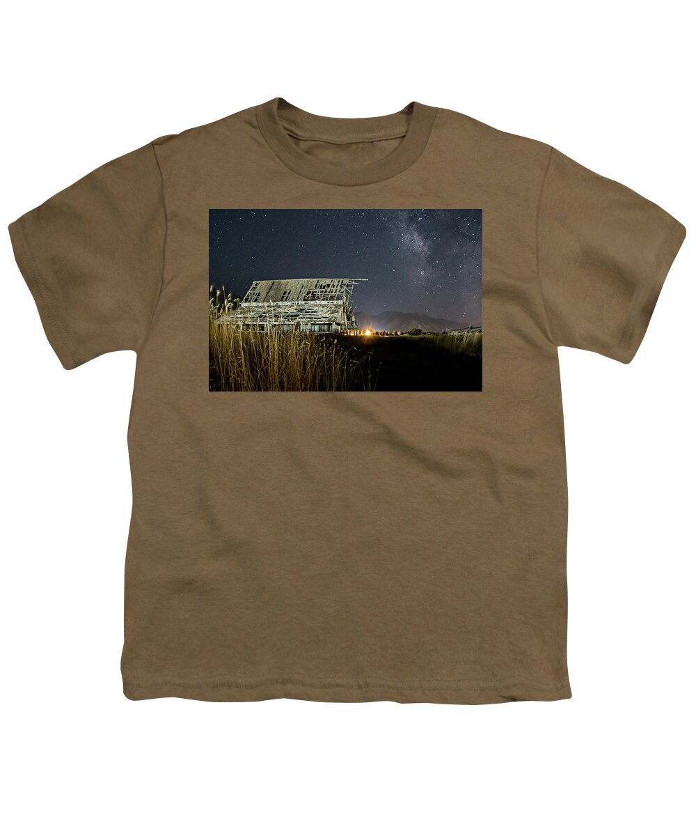 Barn Youth T-Shirt featuring the photograph Starry Barn by Wesley Aston