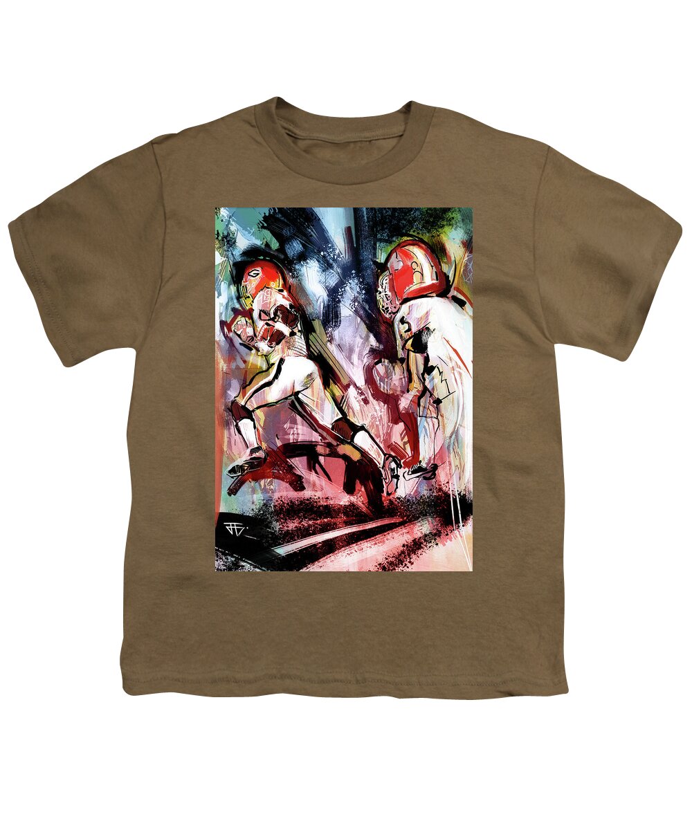  Youth T-Shirt featuring the painting Start to the season II by John Gholson