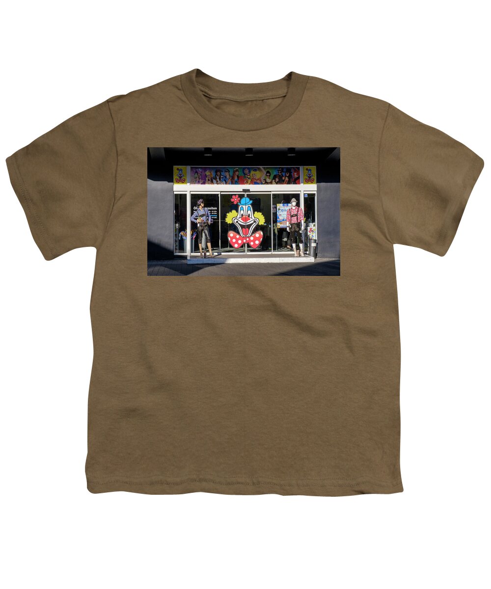 Mainz Youth T-Shirt featuring the photograph Storefront Mainz Germany by Mary Lee Dereske
