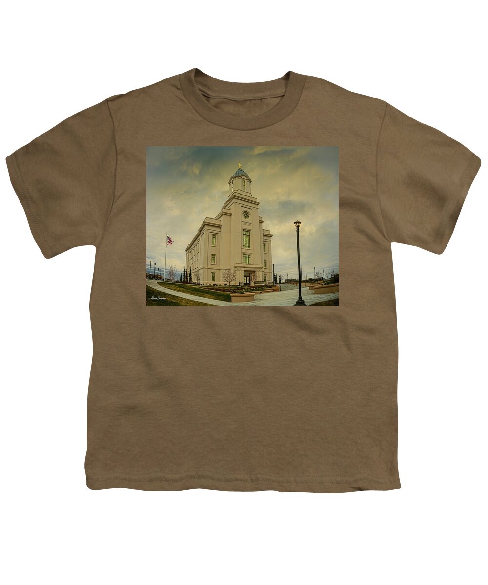 Cedar City Temple Youth T-Shirt featuring the photograph Storms Pass by David Simpson