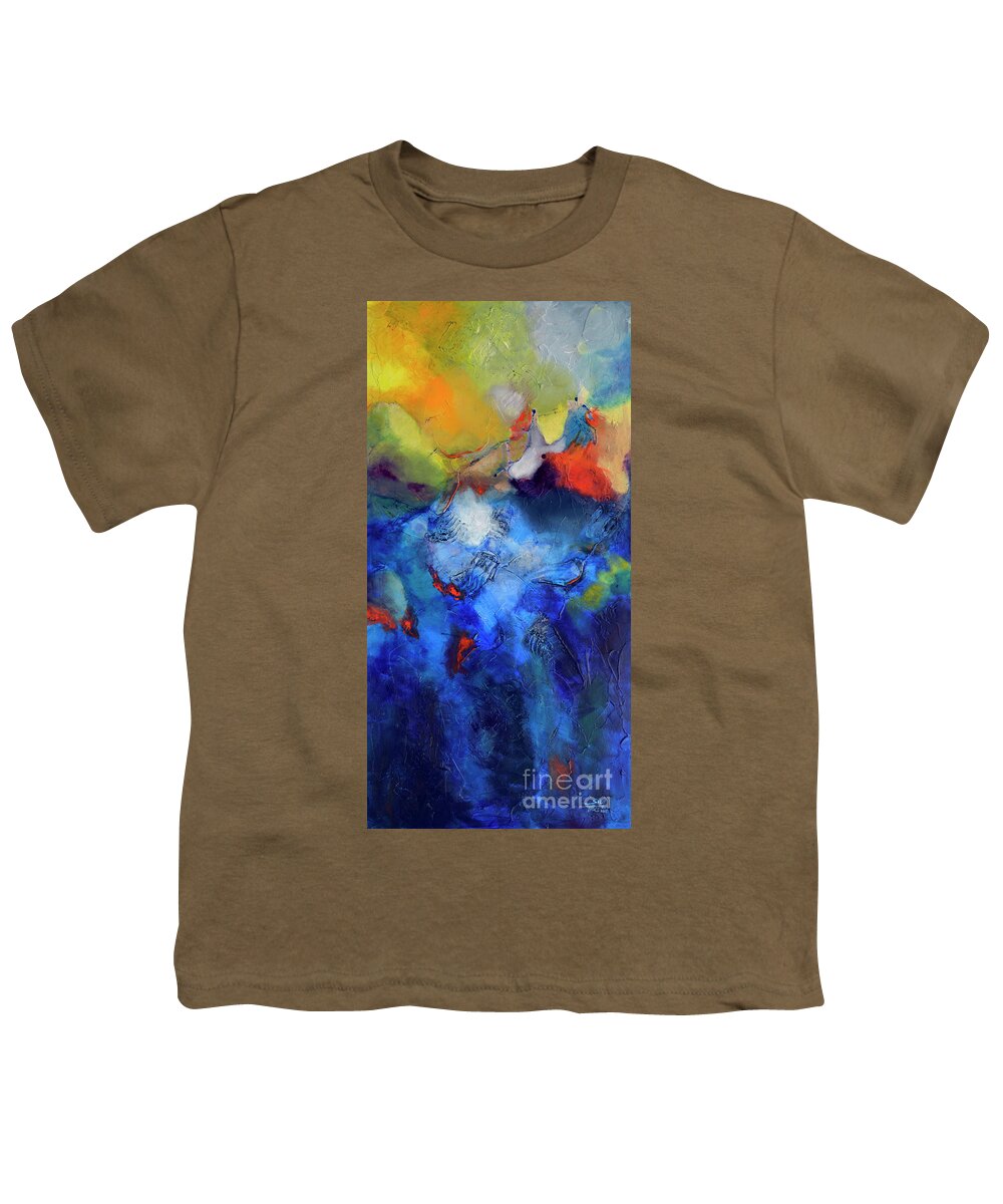 Stone Youth T-Shirt featuring the painting Strata 2 by Sally Trace