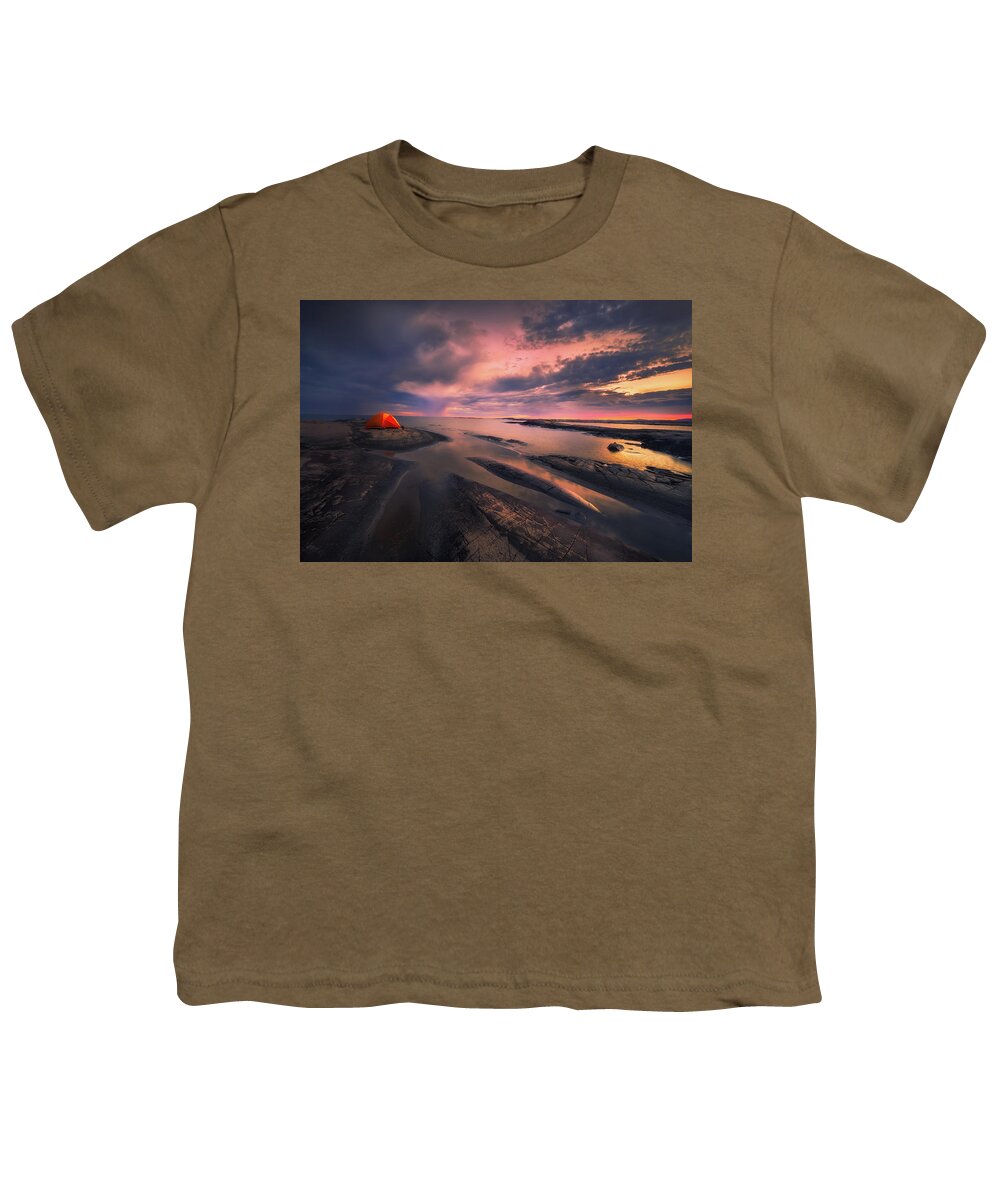 Camping Youth T-Shirt featuring the photograph Summer Sunset at West Fox by Henry w Liu