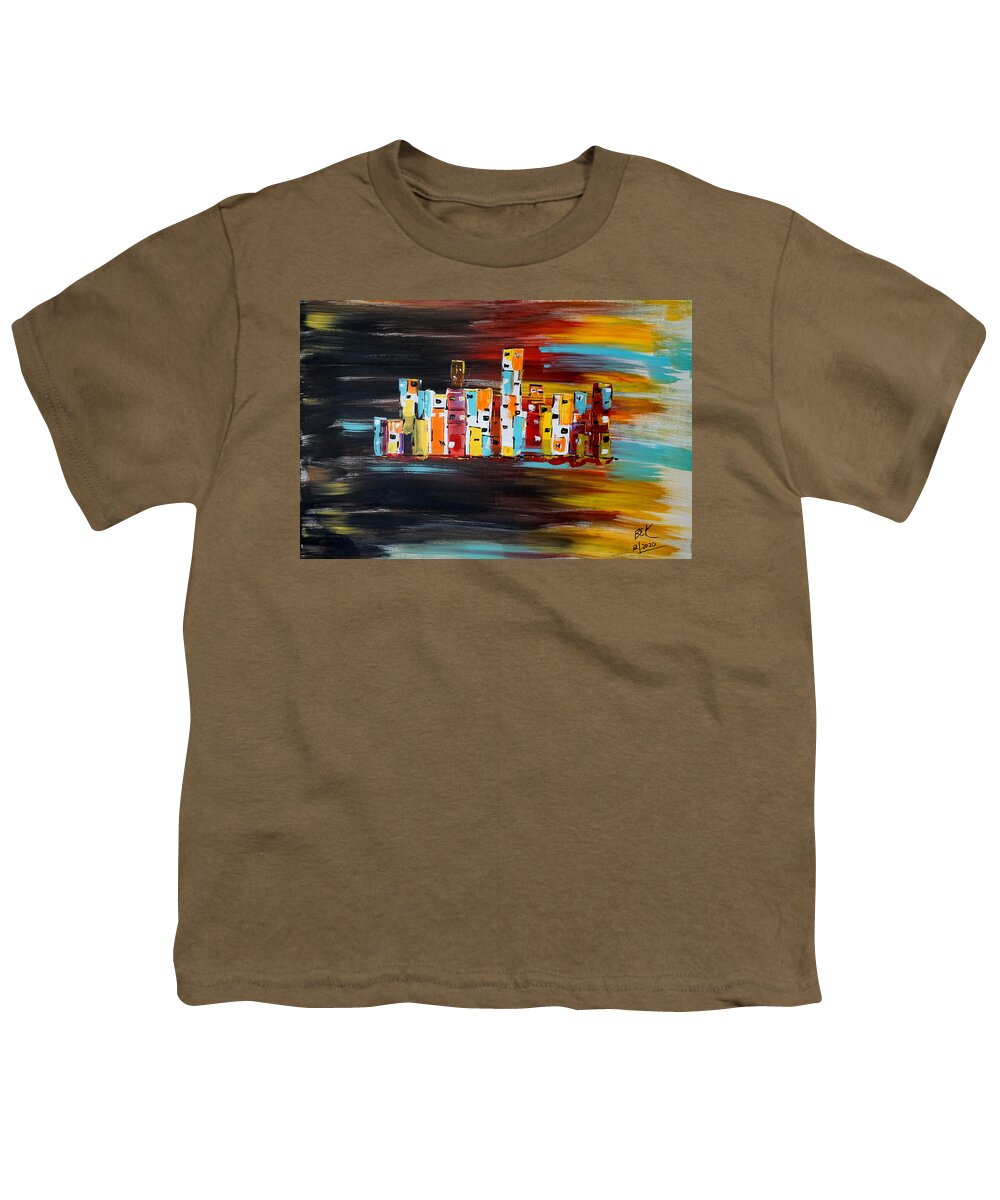 Palette Knife Youth T-Shirt featuring the painting SunRise by Brent Knippel