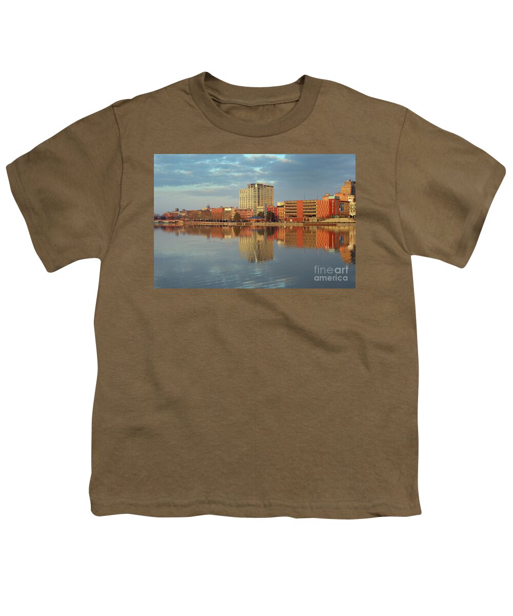 Sunrise Youth T-Shirt featuring the photograph Sunrise on Fort Industry Square Toledo Ohio 4986 by Jack Schultz