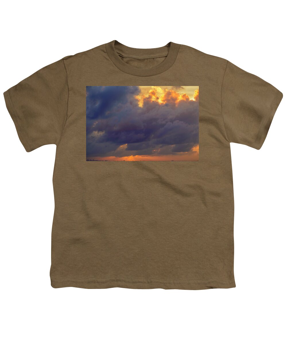 Skies Youth T-Shirt featuring the photograph Sunset 2 by AE Jones