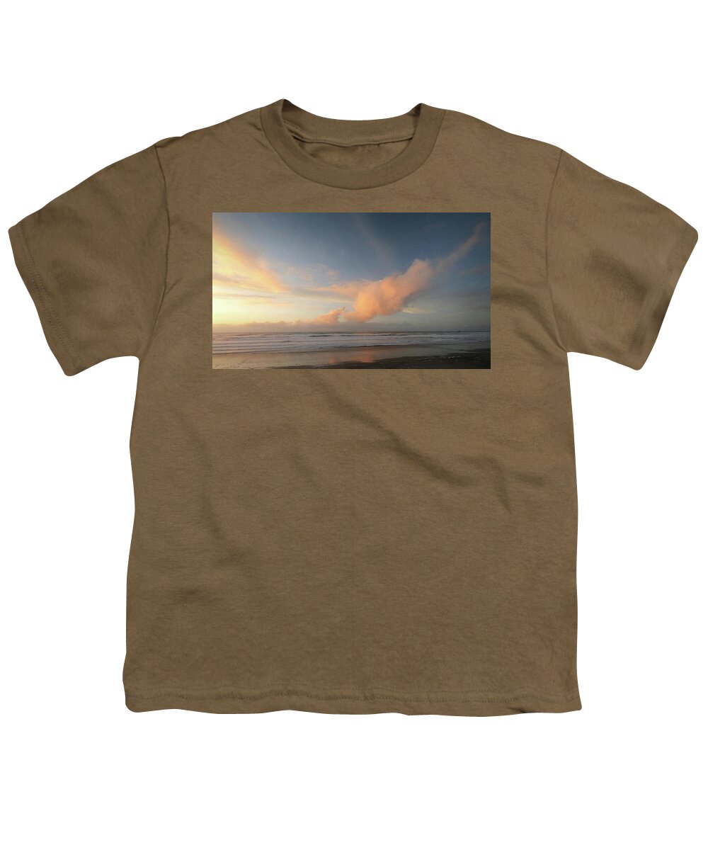 Lincoln City Youth T-Shirt featuring the photograph Sunset Lincoln City Oregon by John Parulis