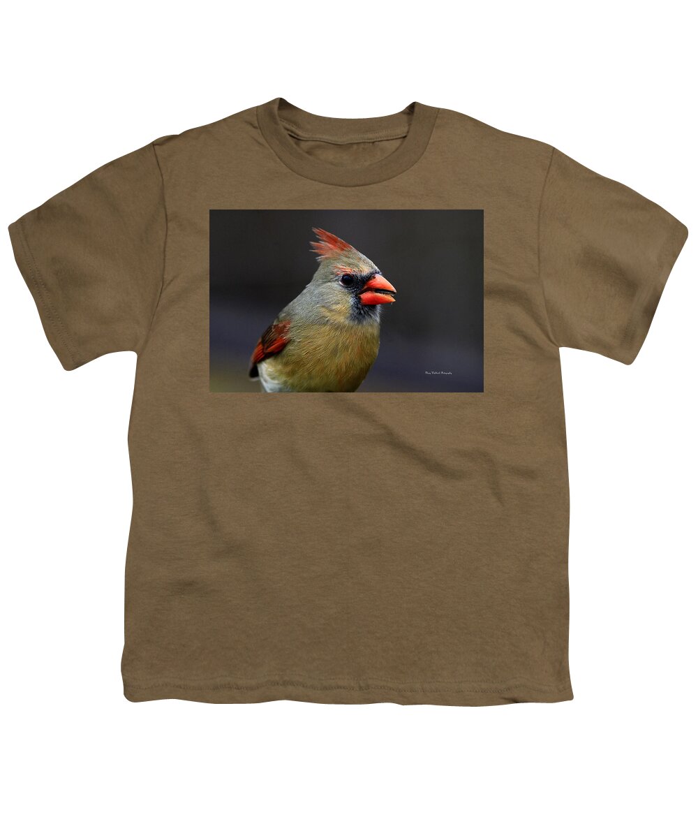Female Cardinal Youth T-Shirt featuring the photograph Sweet Cardinal by Mary Walchuck