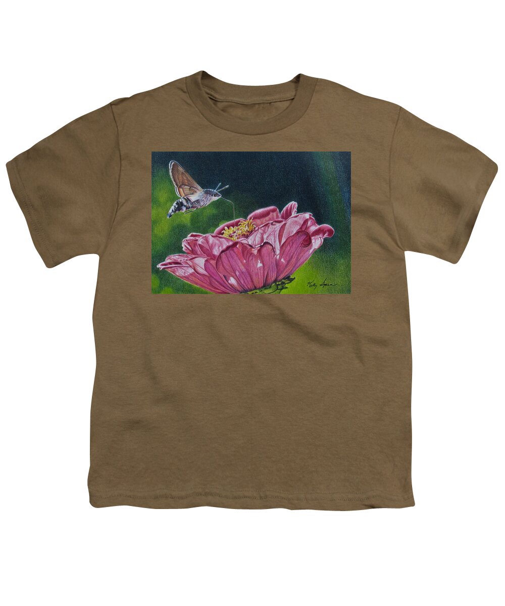 Moth Youth T-Shirt featuring the drawing Sweet Sweetness by Kelly Speros