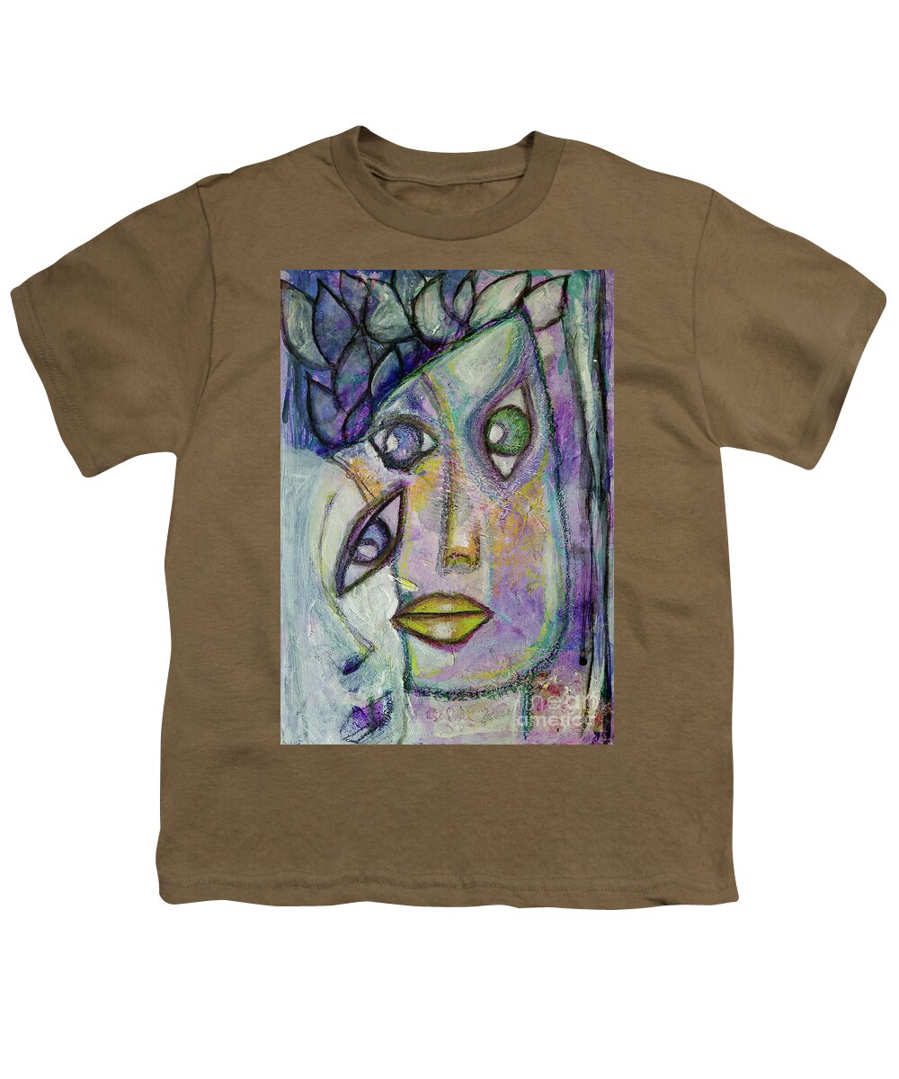Tete A Tete Youth T-Shirt featuring the mixed media Tete a Tete by Mimulux Patricia No