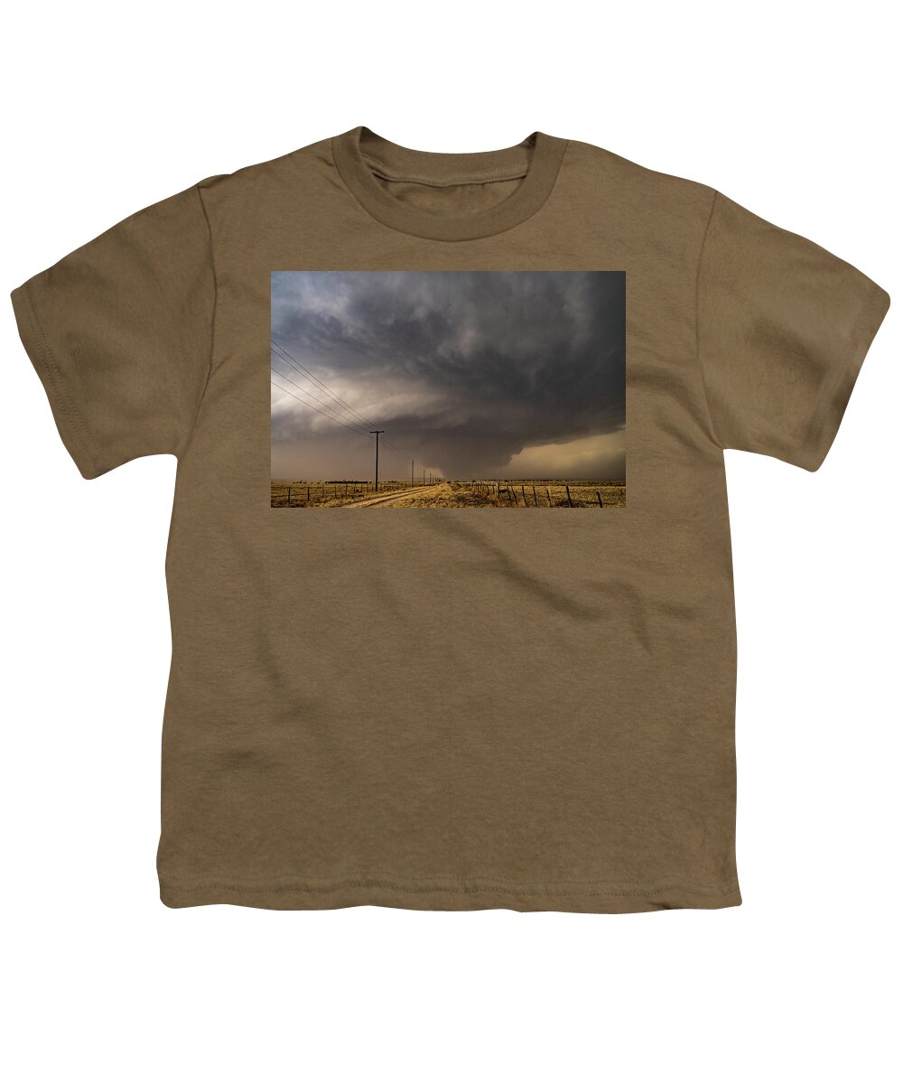 Supercell Youth T-Shirt featuring the photograph Texas Tornado by Wesley Aston