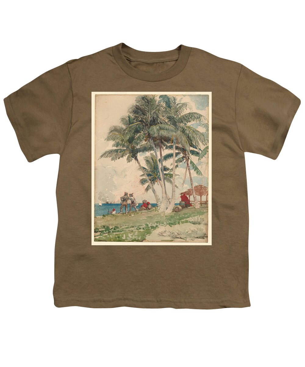Winslow Homer Youth T-Shirt featuring the drawing The Buccaneers by Winslow Homer