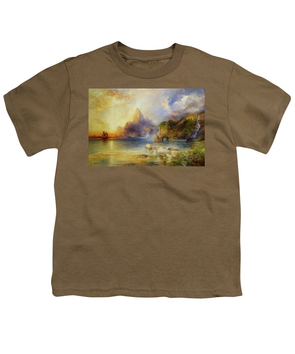 Sailing Ship Youth T-Shirt featuring the painting The Lotus Eaters by Eric Glaser