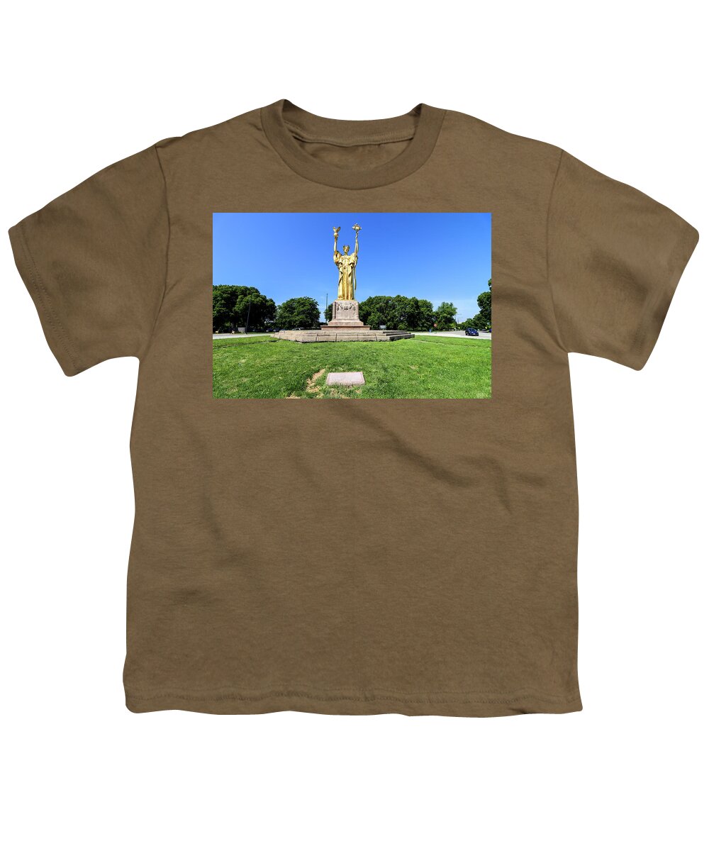 Garden Youth T-Shirt featuring the photograph The Statue of The Republic by Britten Adams