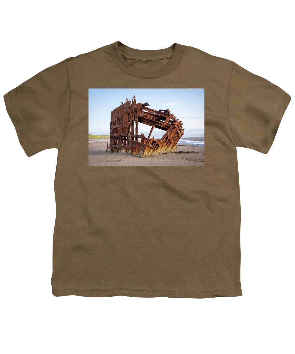 2019 Youth T-Shirt featuring the photograph The Wreck of the Peter Iredale by Gerri Bigler