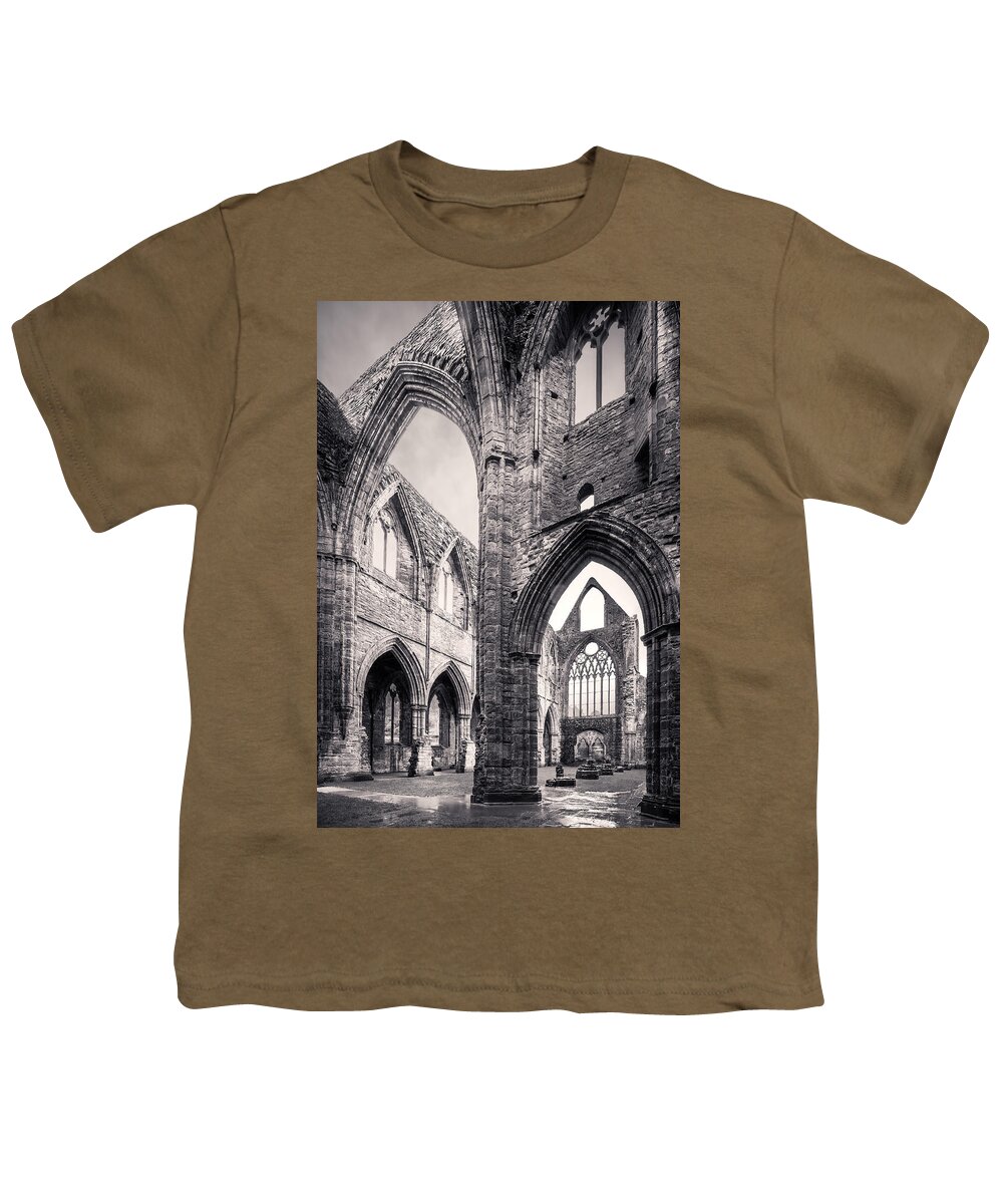 Tintern Abbey Youth T-Shirt featuring the photograph Tintern Abbey, Wye Valley, Wales by Peter Boehringer