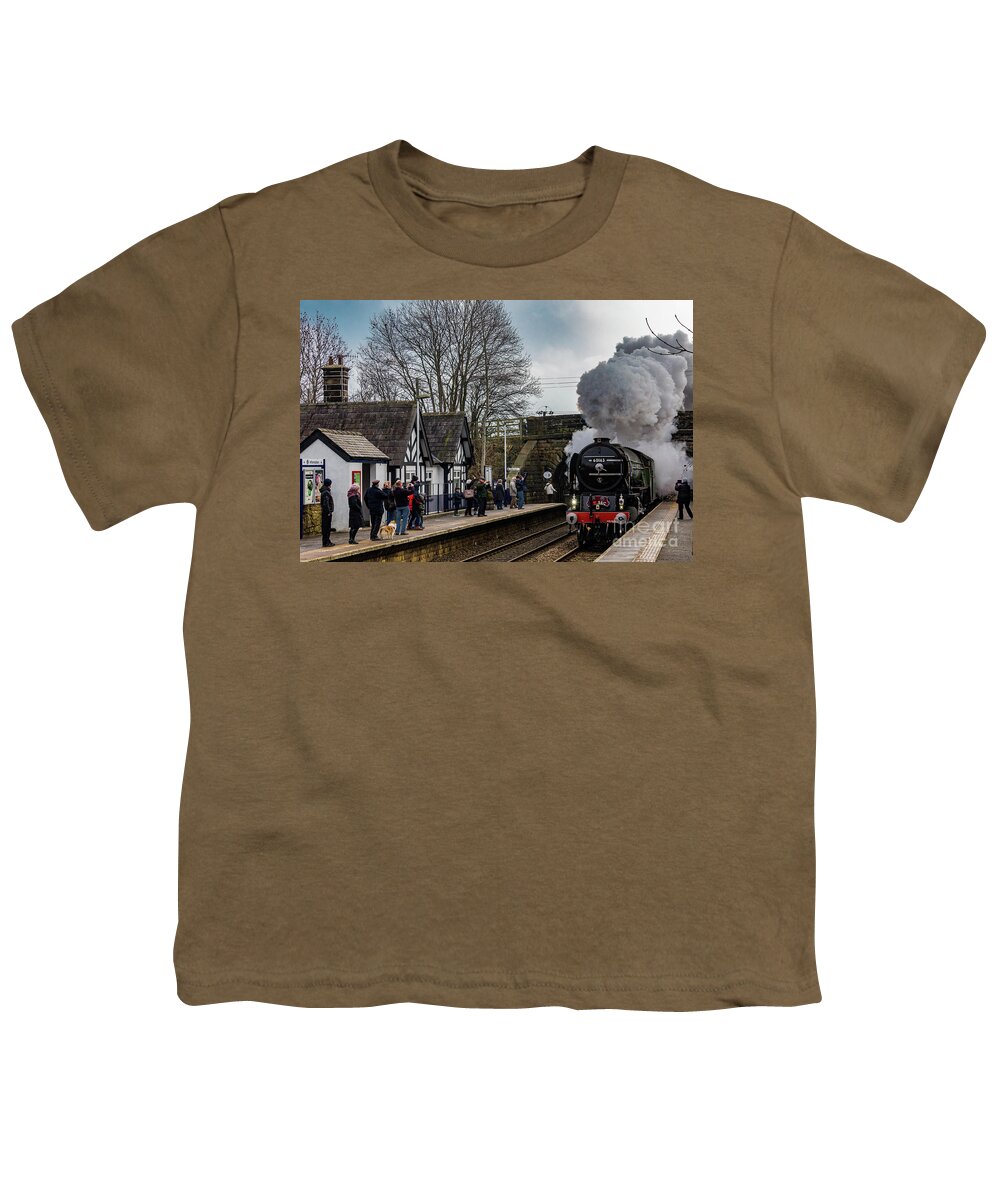 England Youth T-Shirt featuring the photograph Tornado Steam Train, Gargrave by Tom Holmes Photography