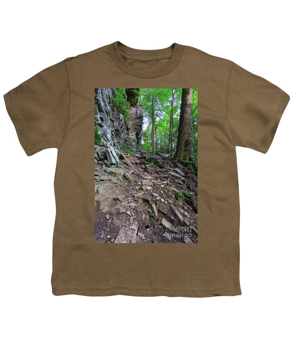 Ozone Falls Youth T-Shirt featuring the photograph Trail at Ozone Falls 3 by Phil Perkins