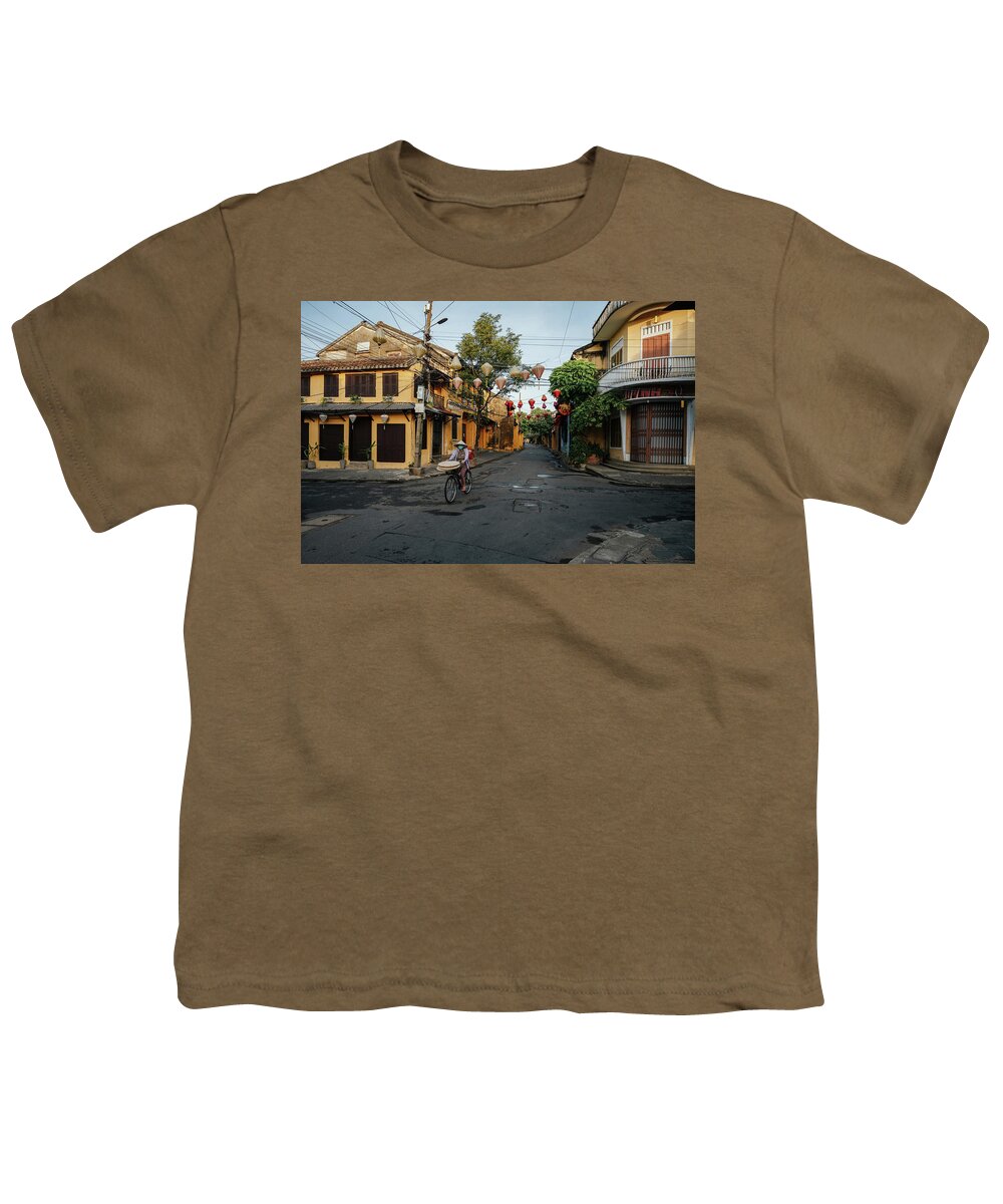 Awesome Youth T-Shirt featuring the photograph traveling in Hoi An ancient town by Khanh Bui Phu