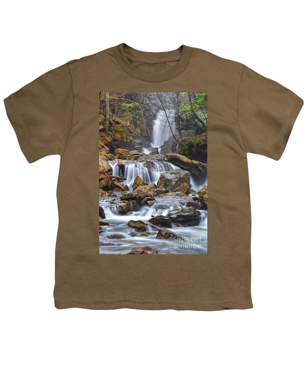 Triple Falls Youth T-Shirt featuring the photograph Triple Falls On Bruce Creek 7 by Phil Perkins