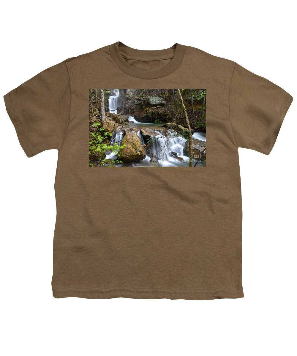 Triple Falls Youth T-Shirt featuring the photograph Triple Falls On Bruce Creek 8 by Phil Perkins