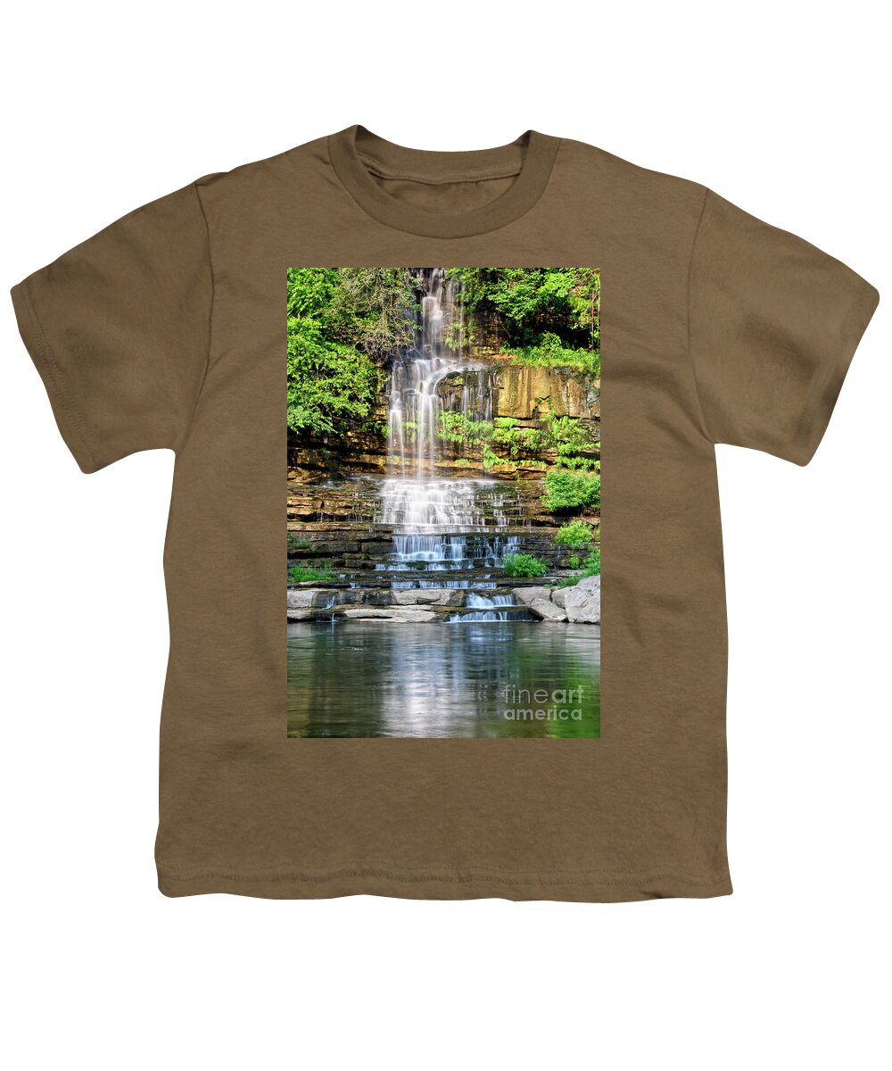 Twin Falls Youth T-Shirt featuring the photograph Twin Falls 26 by Phil Perkins