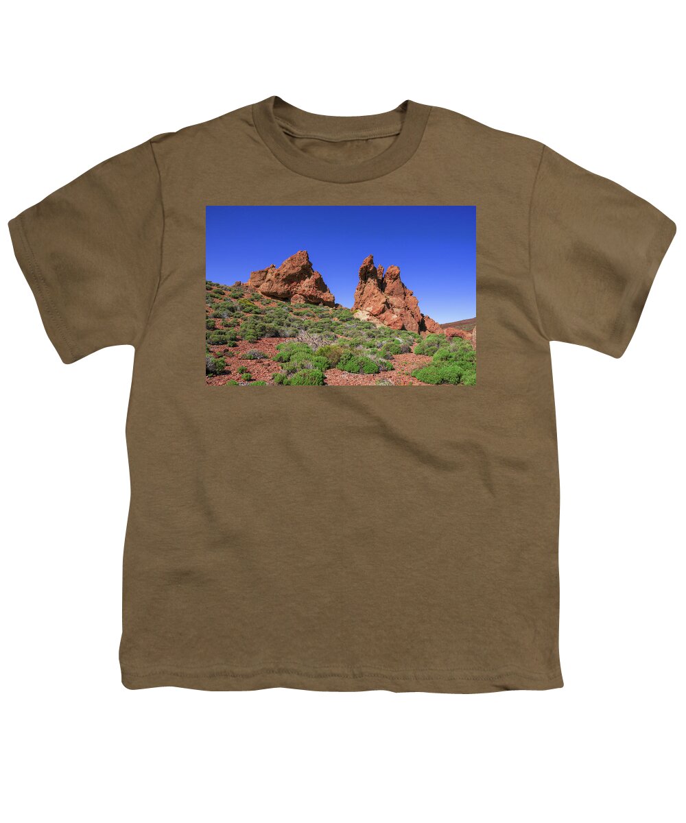 Mountains Youth T-Shirt featuring the photograph Two rocks in Teide National Park by Sun Travels