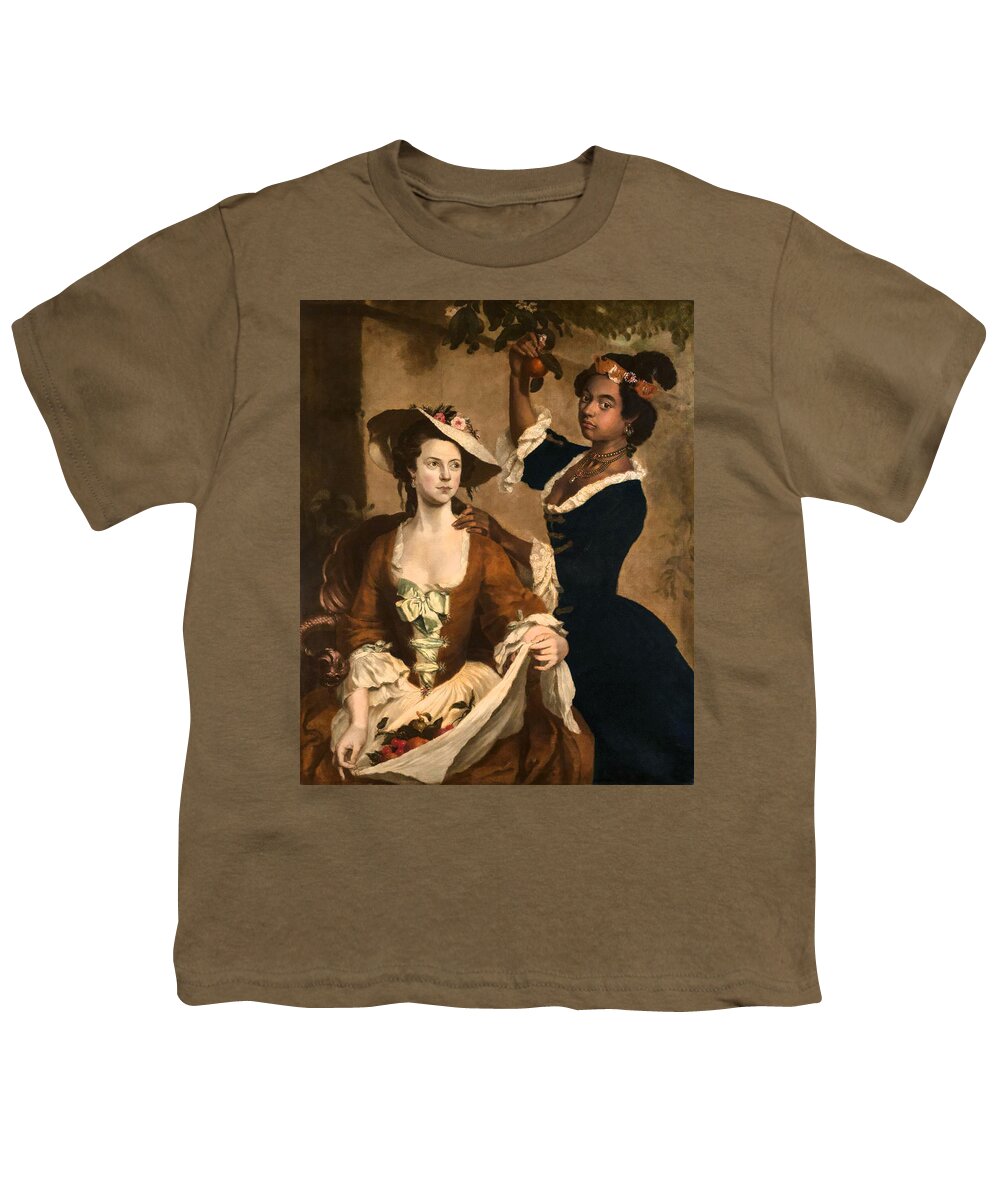 Two Women Gathering Fruit Youth T-Shirt featuring the painting Two Women Gathering Fruit by Stephen Slaughter