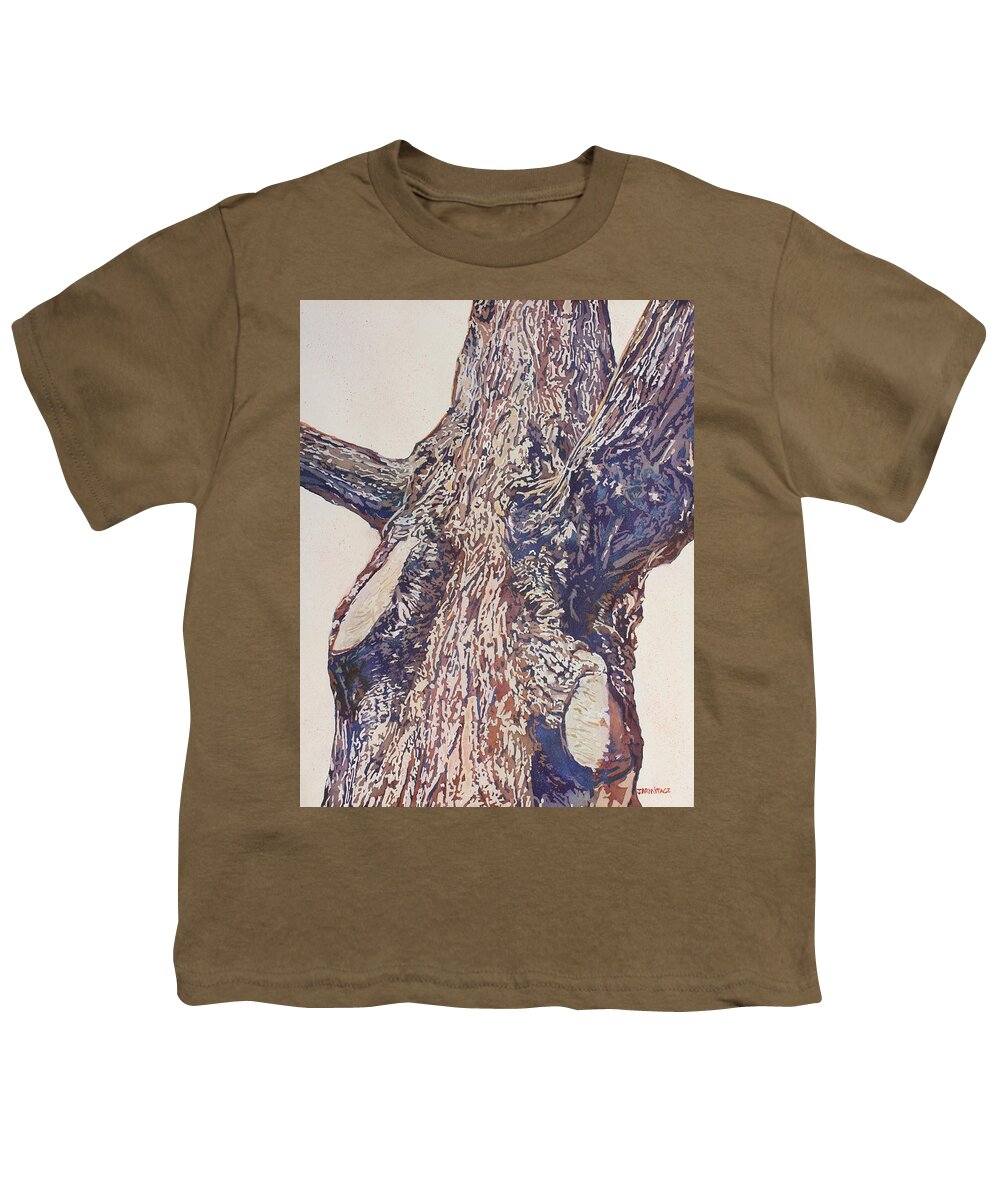 Tree Youth T-Shirt featuring the painting Undaunted Portrait of a Tree by Jenny Armitage