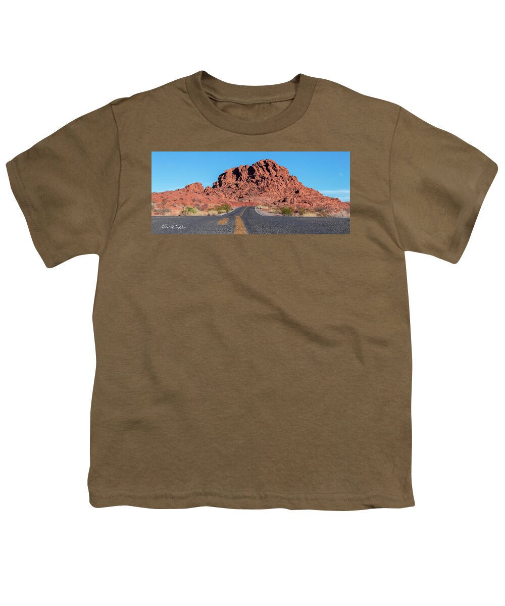  Youth T-Shirt featuring the photograph Valley of Fire State Park On The Road by Michael W Rogers
