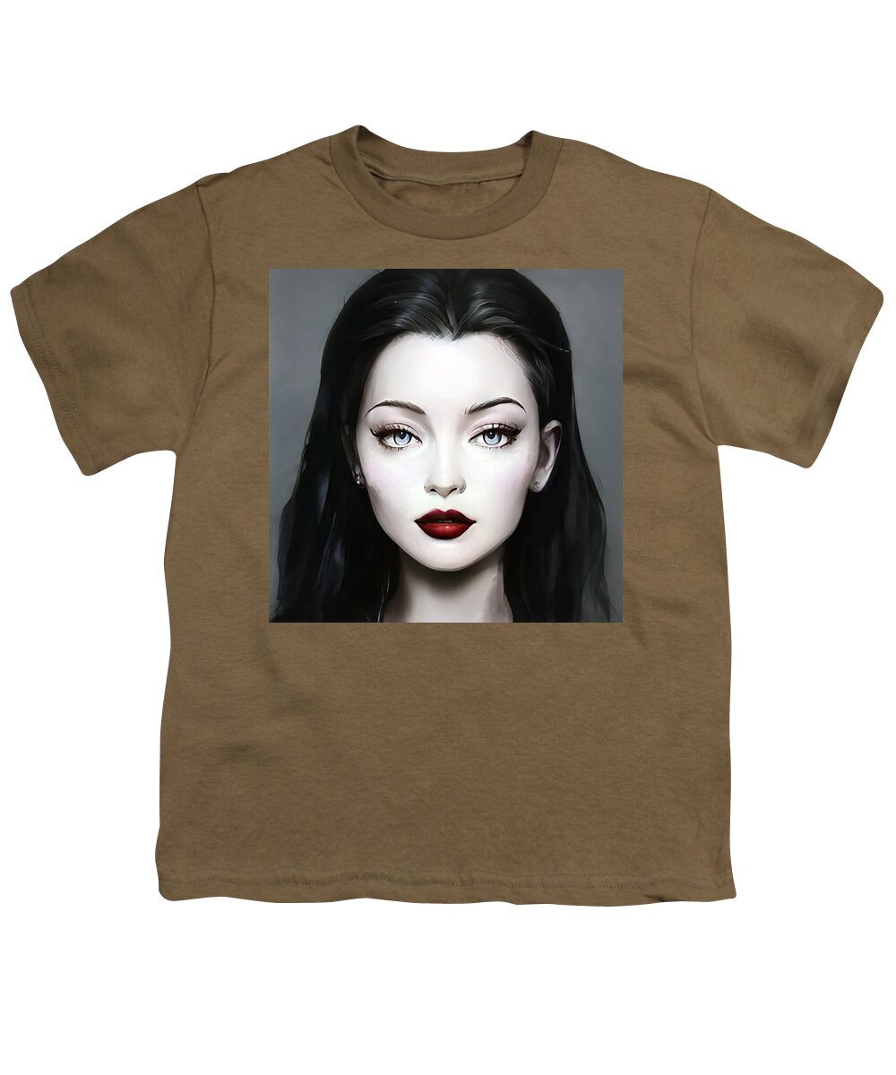 Vampire Youth T-Shirt featuring the digital art Vampire by Caterina Christakos