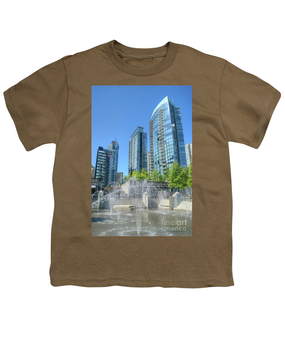 Vancouver Youth T-Shirt featuring the photograph Vancouver Cityscape 2 by David Birchall