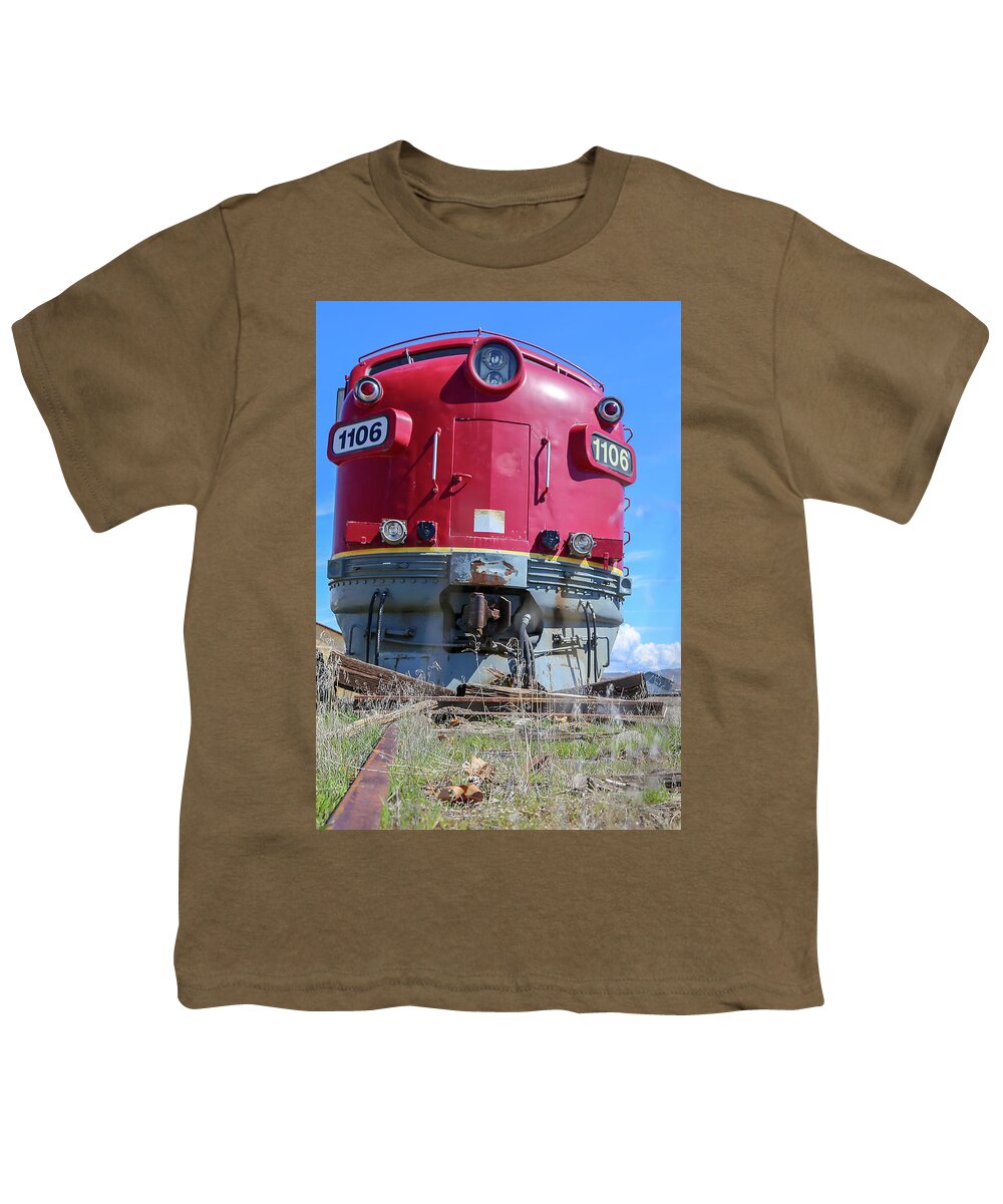 Train Youth T-Shirt featuring the photograph Vintage Train by Dart Humeston