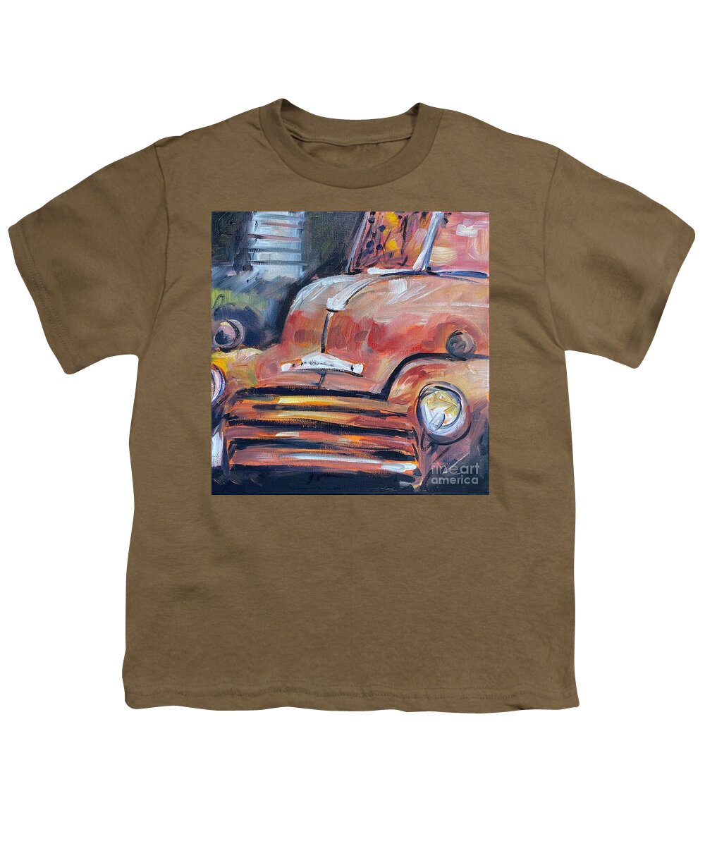 Truck Youth T-Shirt featuring the painting Vintage Truck by Alan Metzger