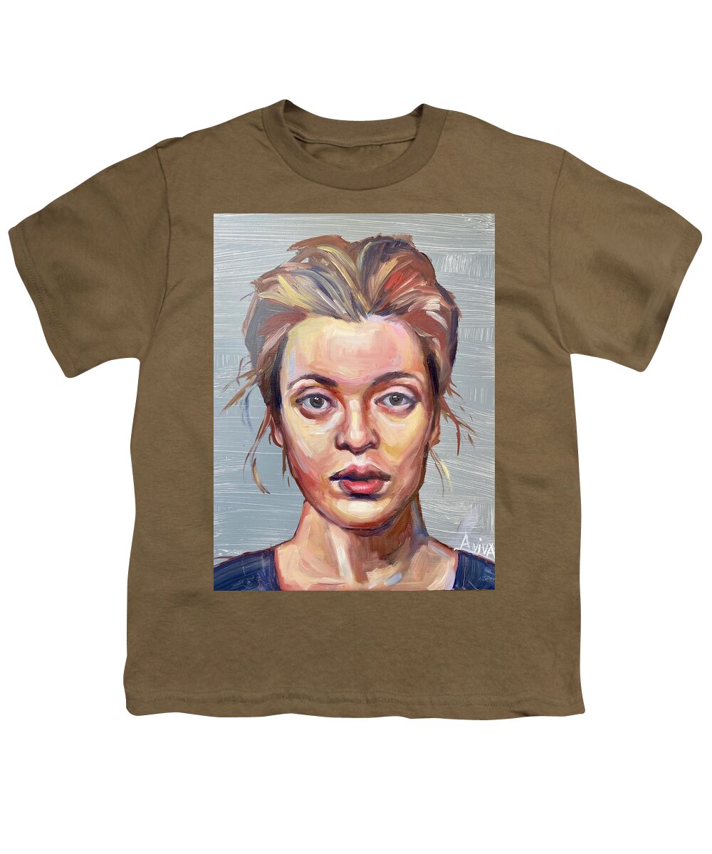Portrait Youth T-Shirt featuring the painting Von by Aviva Weinberg
