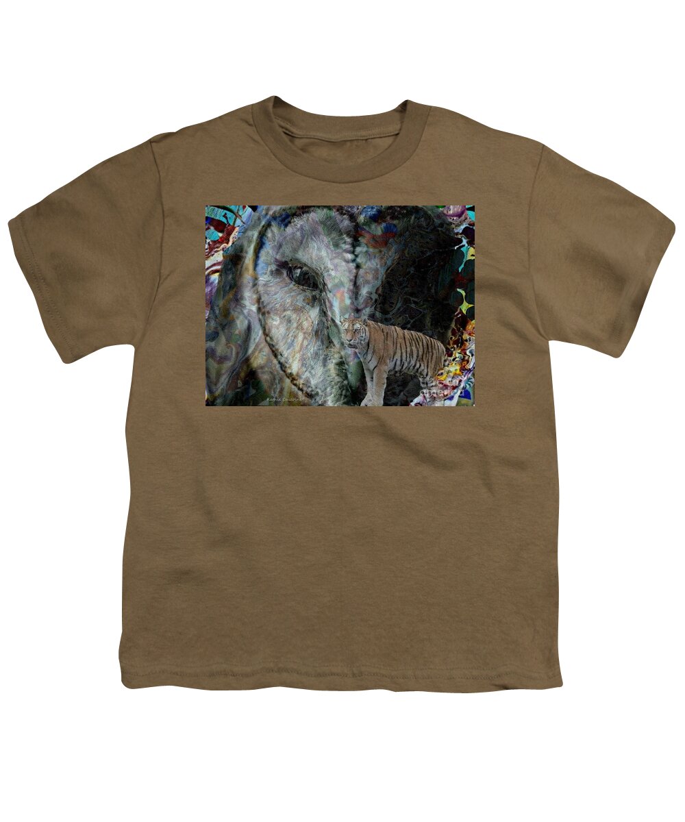 Digital Art Youth T-Shirt featuring the digital art Watchful by Kathie Chicoine
