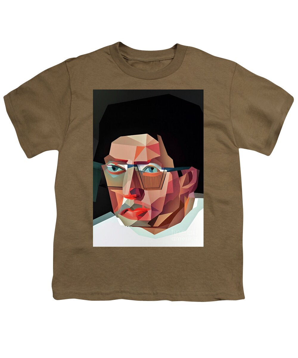 Wayne Williams Youth T-Shirt featuring the digital art Criminal Wayne Williams geometric portrait by Christina Fairhead