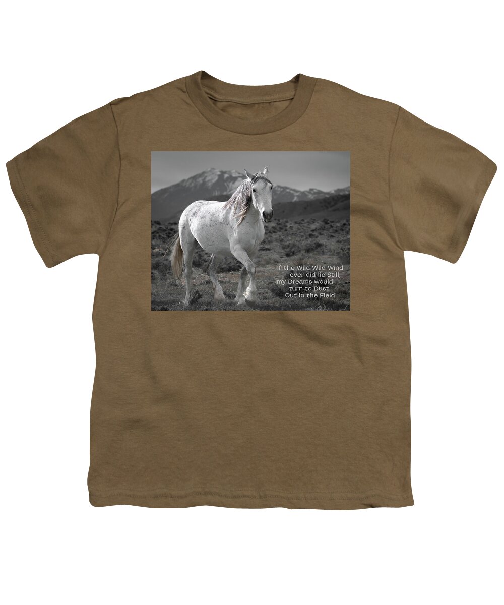 Wild Horses Youth T-Shirt featuring the photograph Wild, Wild Wind by Mary Hone
